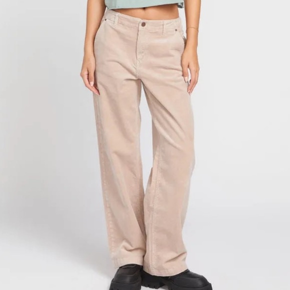 NWT Volcom Womens Pants 1991 Stoned Low Rise Jeans in MUSHROOM (MSH - Picture 6 of 15